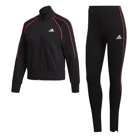 zwart adidas trainingspak dames met rode streep|adidas Trainingspak Dames Rood, Zwart & Grijs .